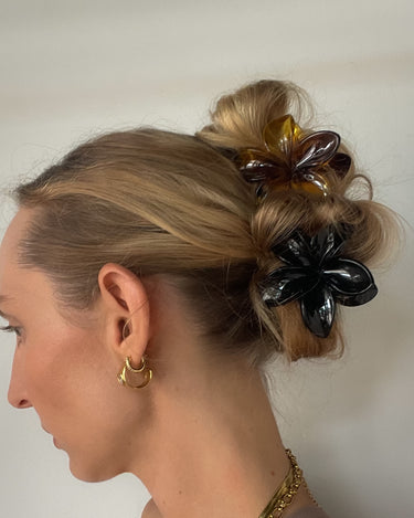 HIBISCUS FLOWER HAIR CLIP 8CM NEUTRAL MULTI - STUDIO JO STORE